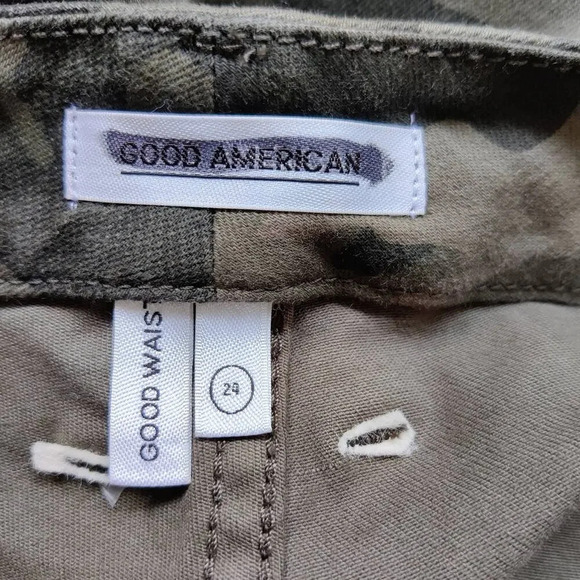 Good American Camo Skinny Jeans Army Green Plus Size 24 Stretchy High Waist - Picture 6 of 8